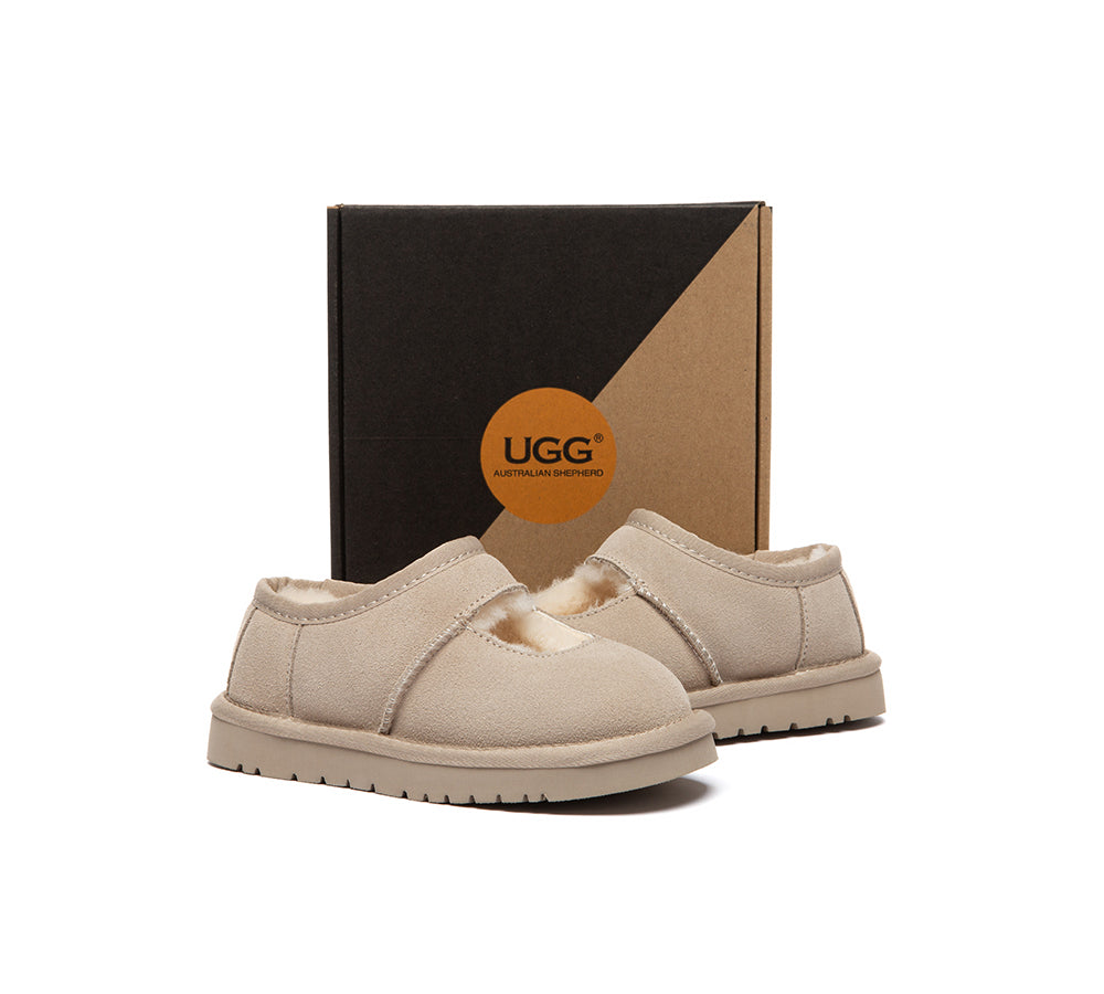 AUSTRALIAN SHEPHERD® UGG Slippers Kids Sheepskin Wool Ankle Platform Carmella UGG AUSTRALIAN SHEPHERD