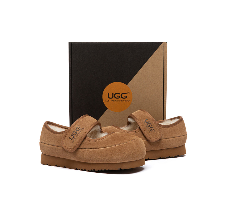 AUSTRALIAN SHEPHERD® UGG Slippers Kids Adjustable Strap Mary Jane Millie