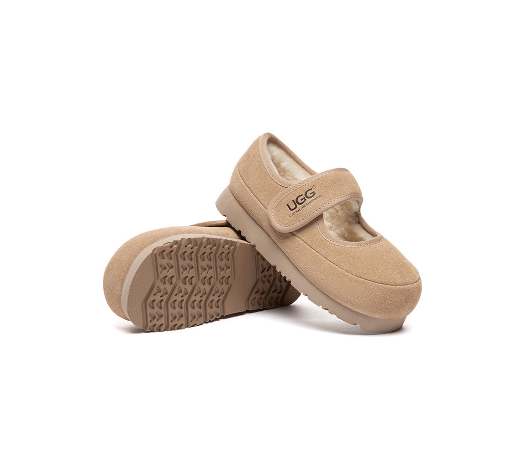AUSTRALIAN SHEPHERD® UGG Slippers Kids Adjustable Strap Mary Jane Millie