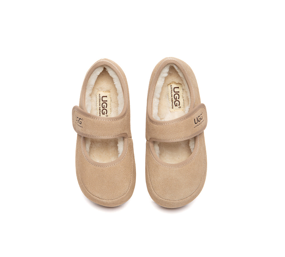AUSTRALIAN SHEPHERD® UGG Slippers Kids Adjustable Strap Mary Jane Millie
