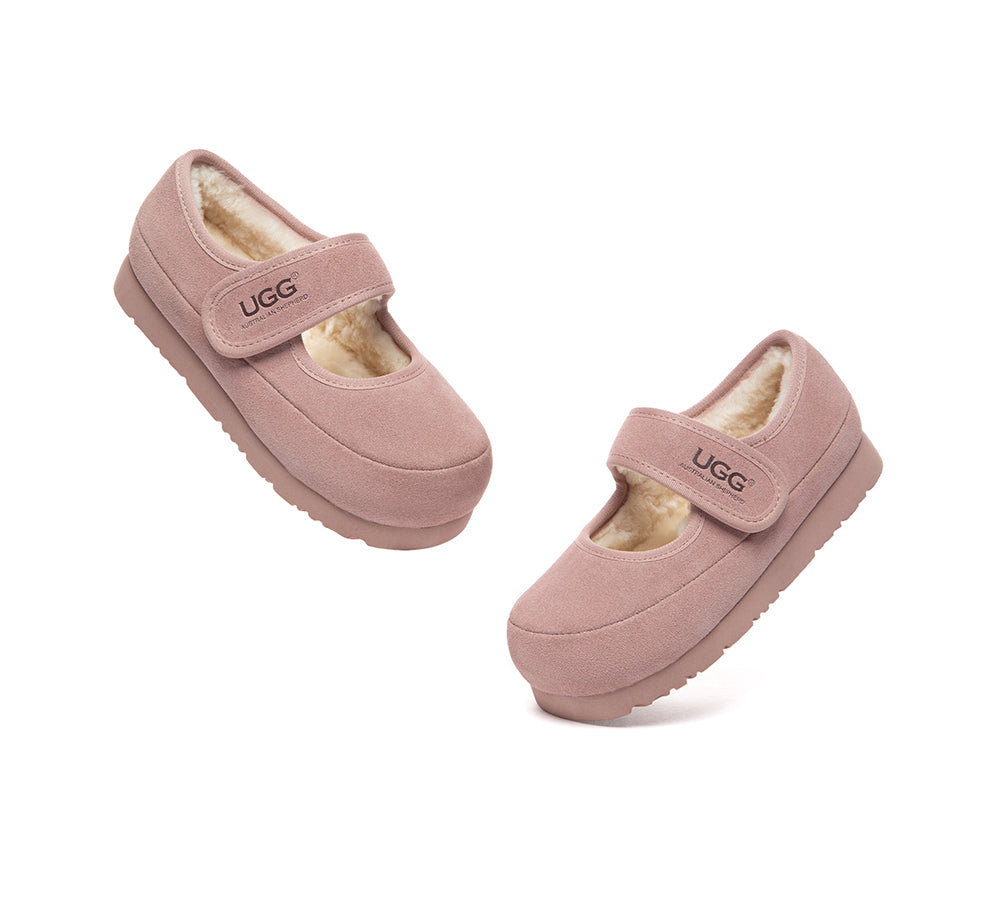 AUSTRALIAN SHEPHERD® UGG Slippers Kids Adjustable Strap Mary Jane Millie