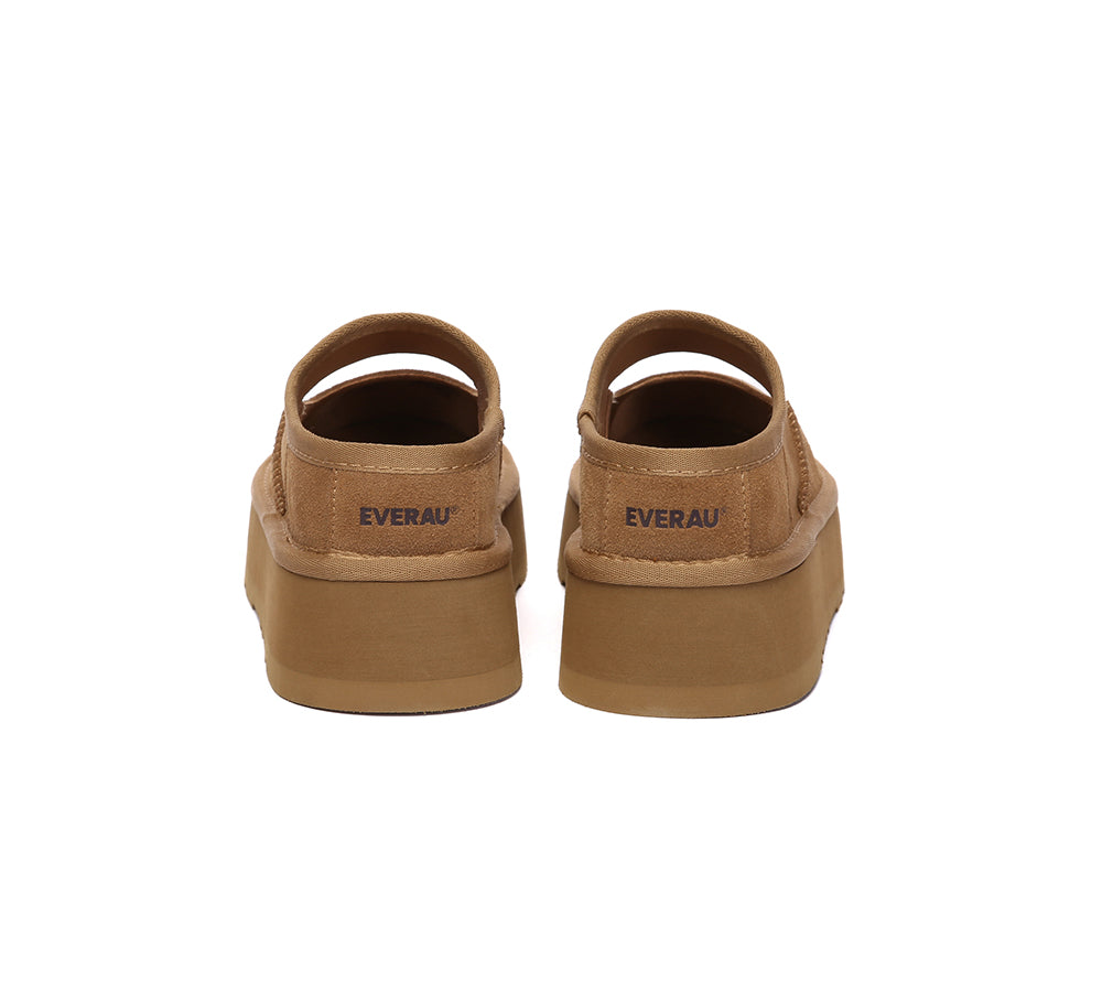 EVERAU® Women Leather Mary Jane Platform Sandals Moana