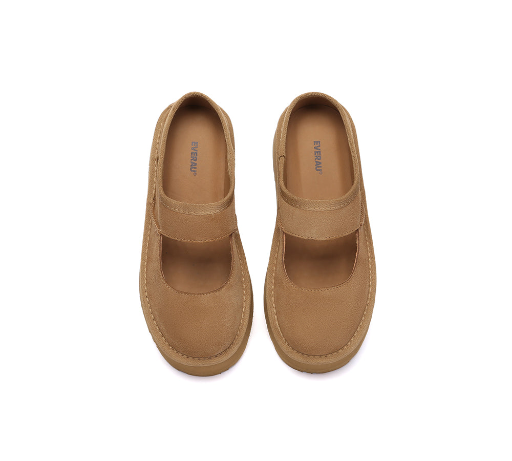 EVERAU® Women Leather Mary Jane Platform Sandals Moana