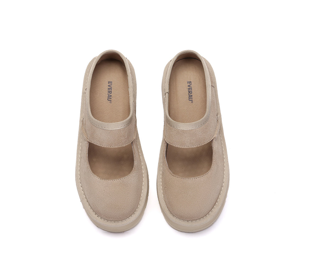 EVERAU® Women Leather Mary Jane Platform Sandals Moana