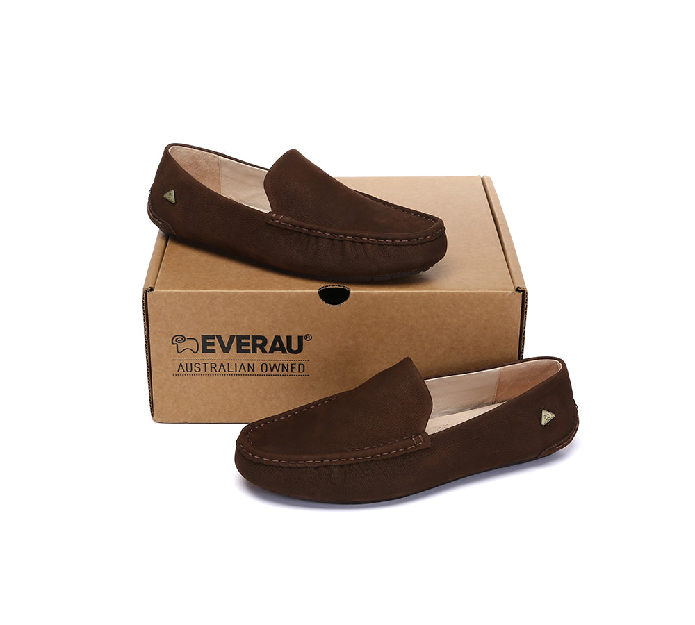 EVERAU® Men Leather Casual Slip On Moccasins Morris