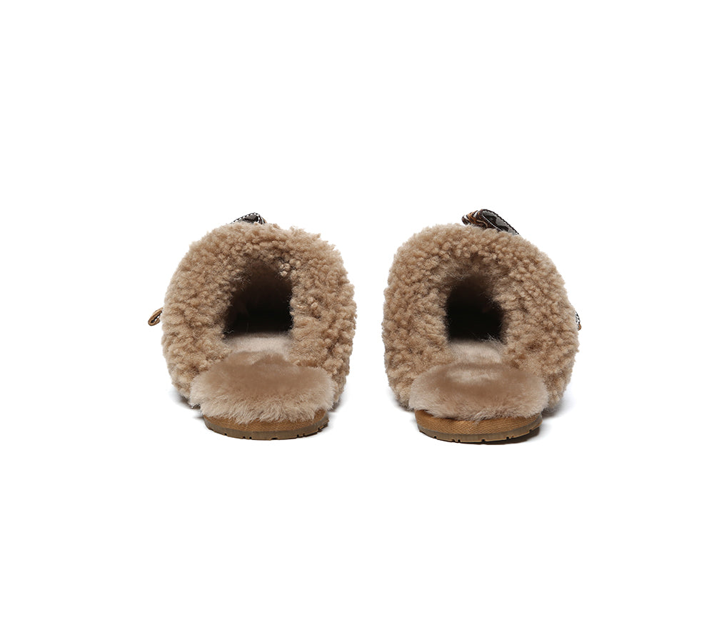 AUSTRALIAN SHEPHERD® UGG Slippers Women Sheepskin Wool Bow Cecil