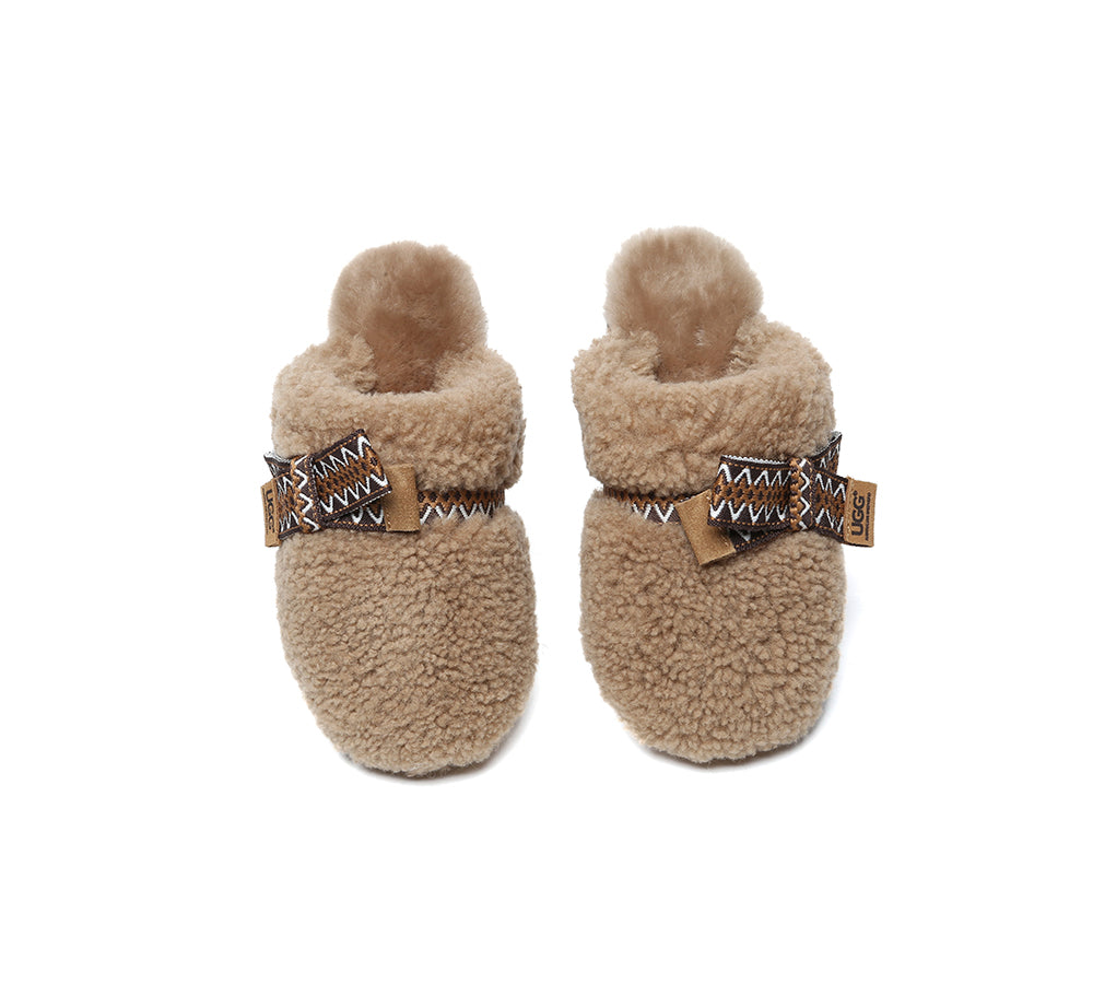 AUSTRALIAN SHEPHERD® UGG Slippers Women Sheepskin Wool Bow Cecil