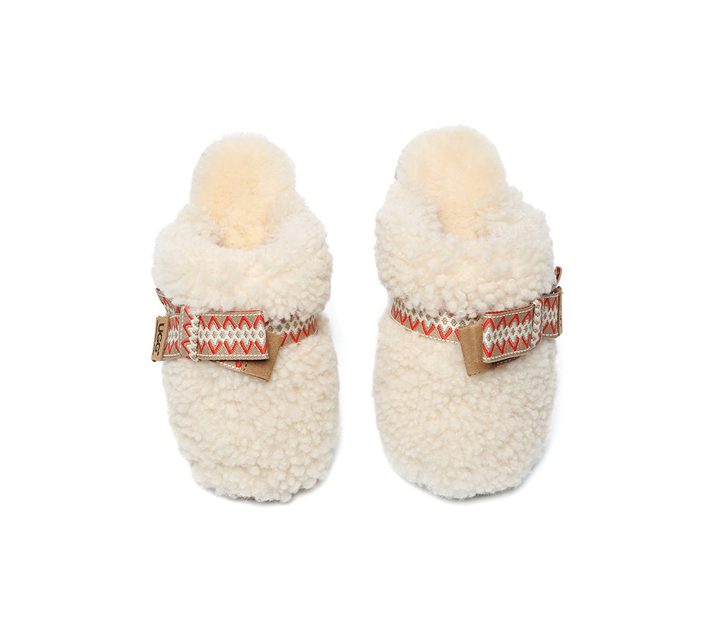 AUSTRALIAN SHEPHERD® UGG Slippers Women Sheepskin Wool Bow Cecil