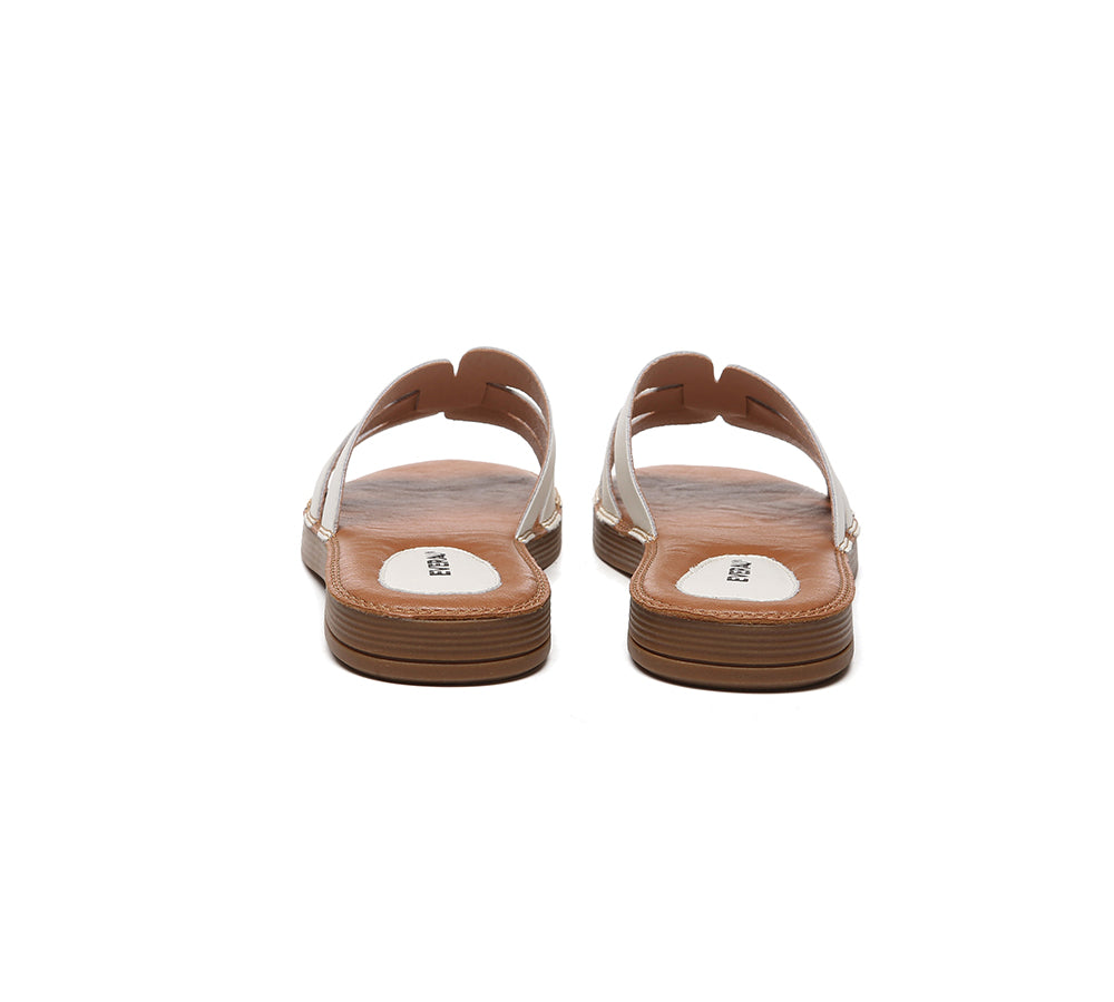 EVERAU® Women Leather Ultra Soft Flat Slides