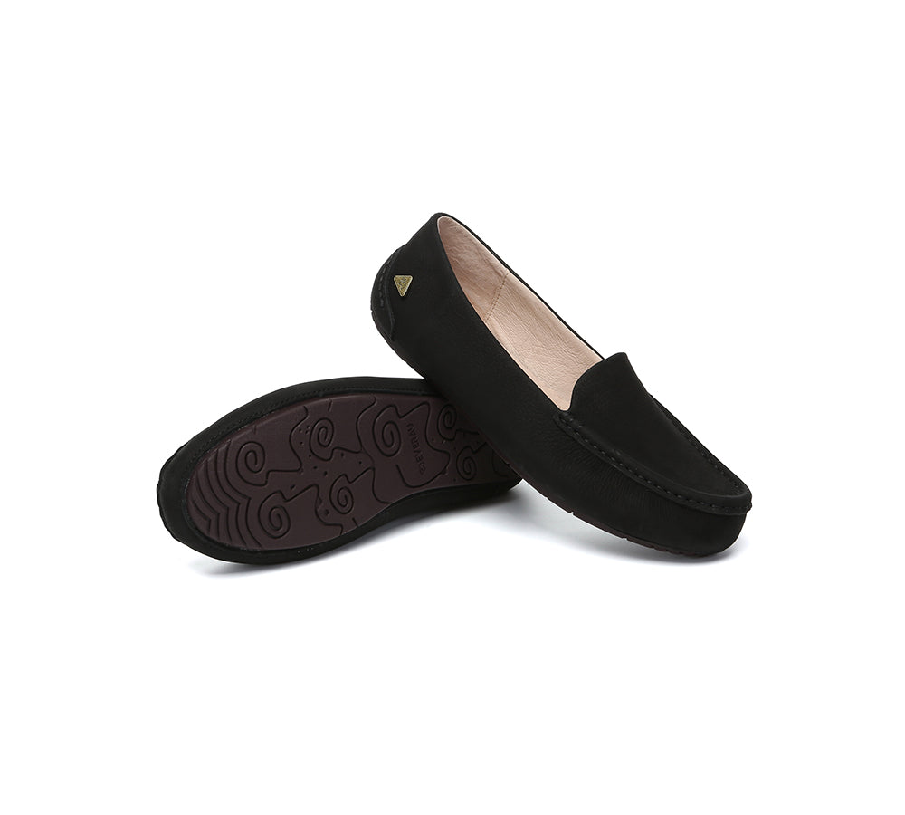 EVERAU® Women Suede Leather Moccasins Chic Soft Driving Loafers Morris EVERAU