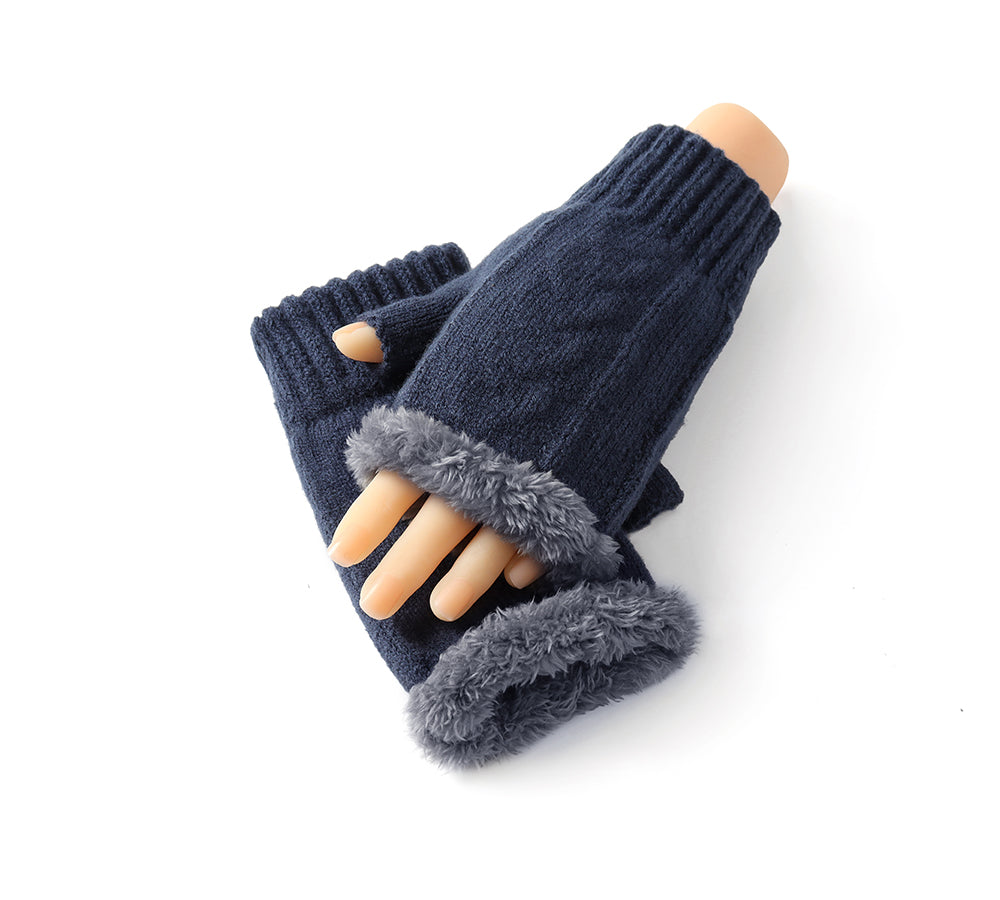 EVERAU® Fingerless Ultra Plush Knit Gloves