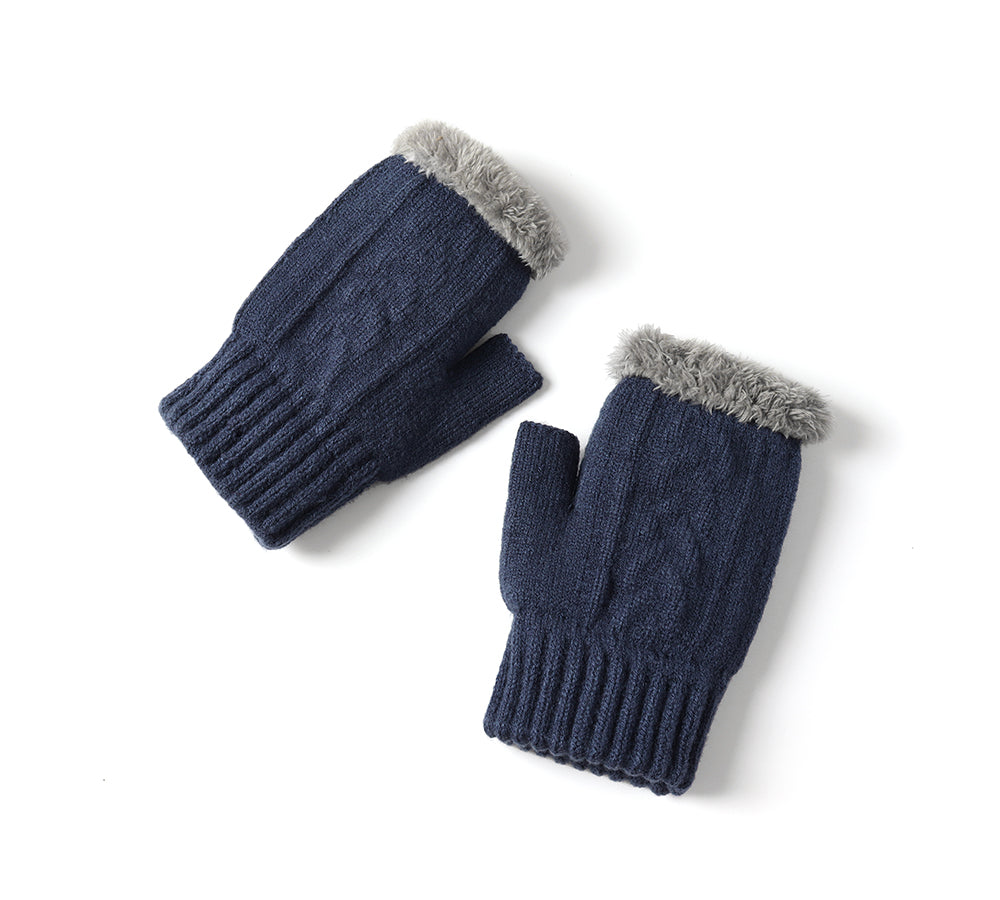 EVERAU® Fingerless Ultra Plush Knit Gloves