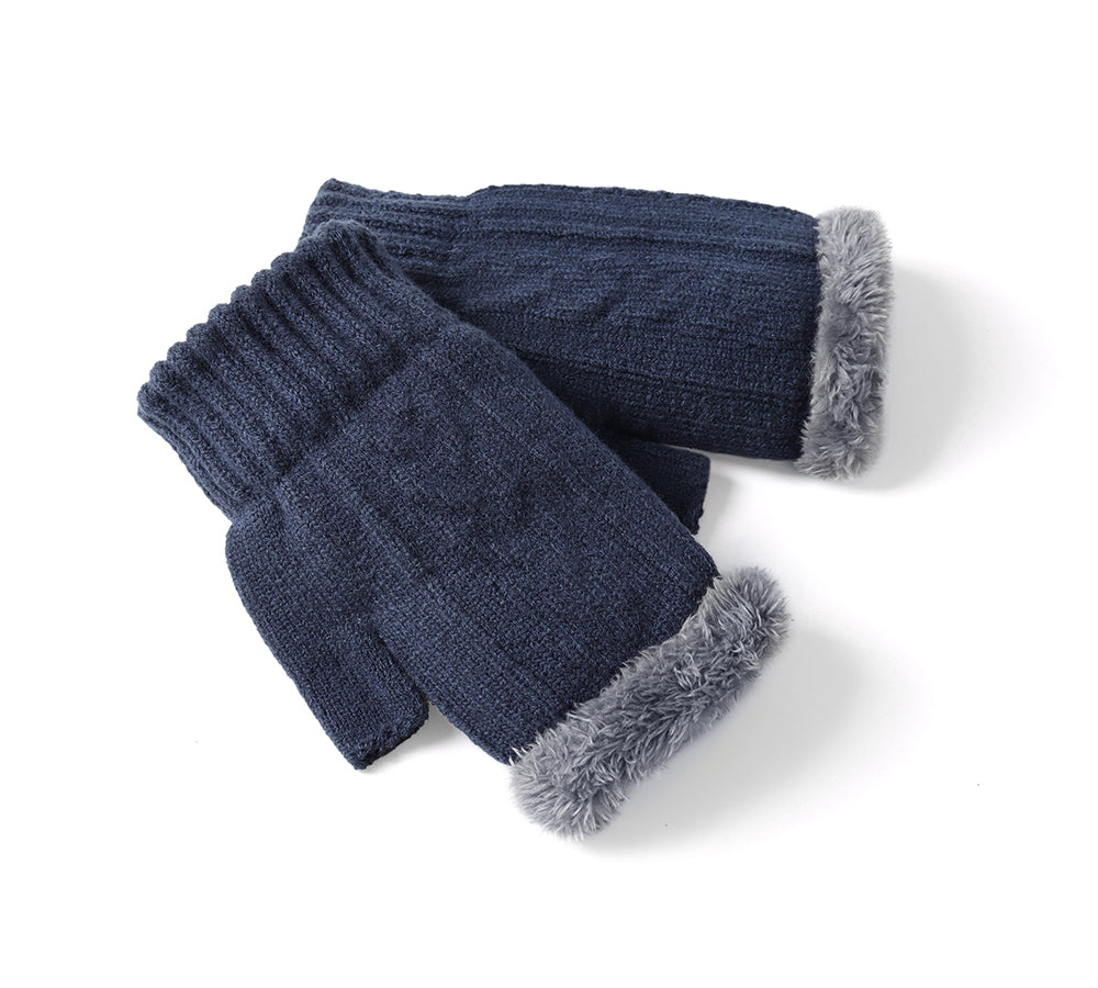 EVERAU® Fingerless Ultra Plush Knit Gloves