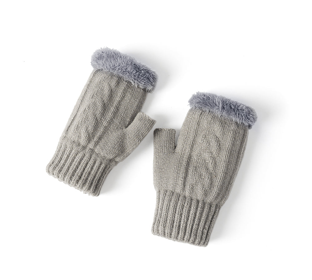 EVERAU® Fingerless Ultra Plush Knit Gloves