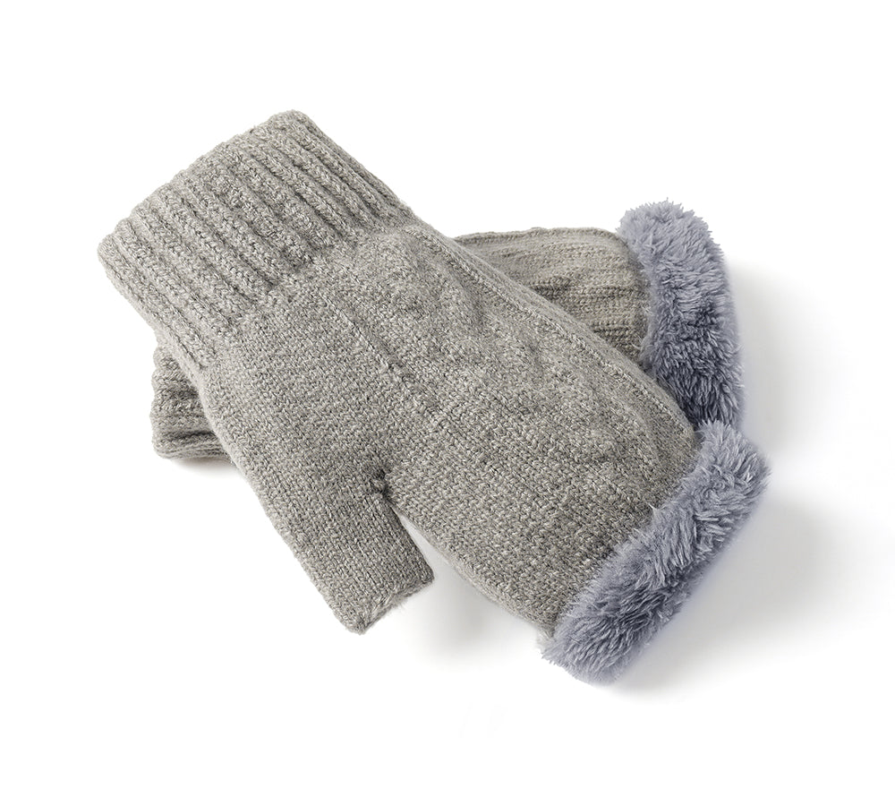 EVERAU® Fingerless Ultra Plush Knit Gloves
