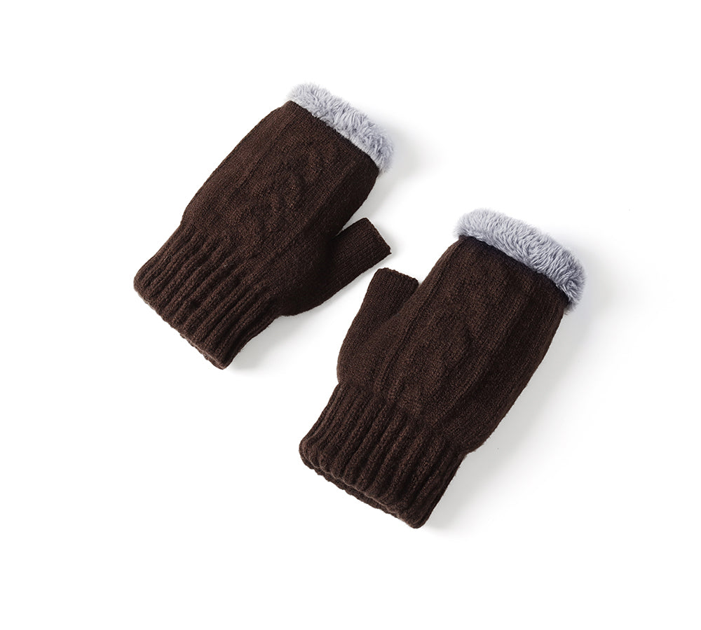 EVERAU® Fingerless Ultra Plush Knit Gloves
