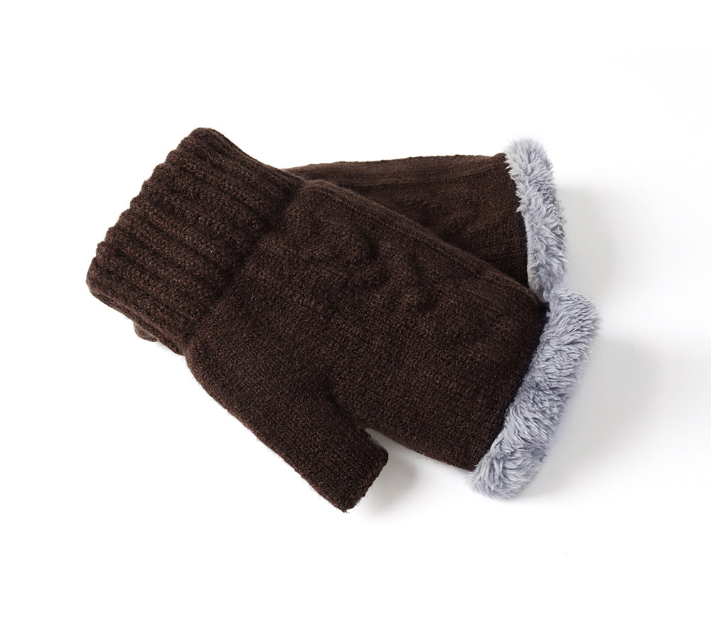 EVERAU® Fingerless Ultra Plush Knit Gloves