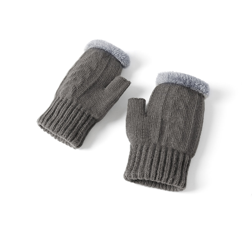 EVERAU® Fingerless Ultra Plush Knit Gloves
