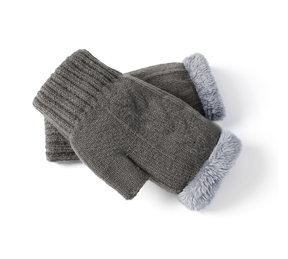 EVERAU® Fingerless Ultra Plush Knit Gloves