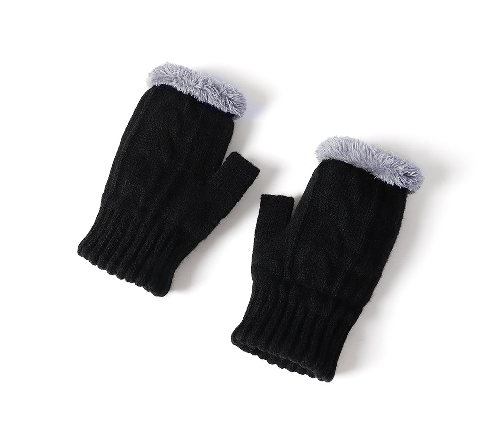 EVERAU® Fingerless Ultra Plush Knit Gloves