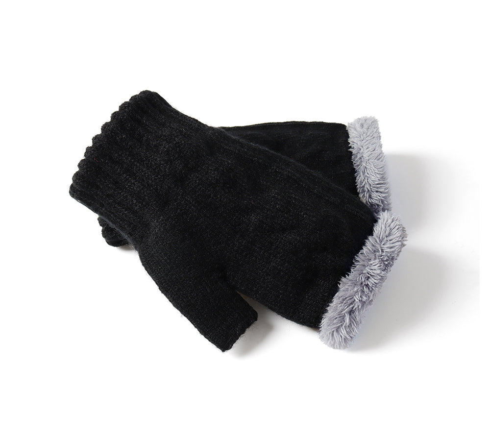 EVERAU® Fingerless Ultra Plush Knit Gloves