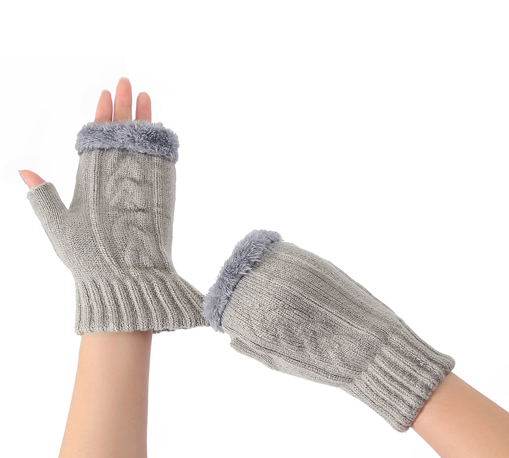 EVERAU® Fingerless Ultra Plush Knit Gloves