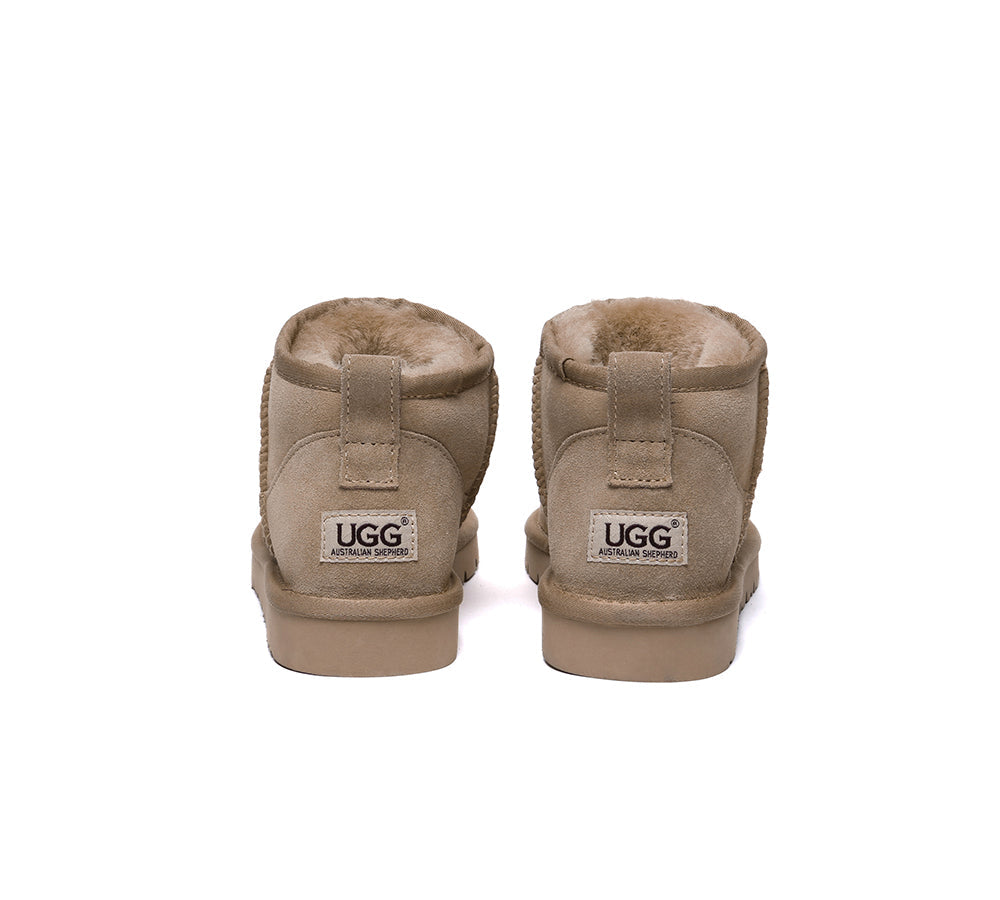 AUSTRALIAN SHEPHERD® UGG Boots Sheepskin Wool Ankle Mini Jade