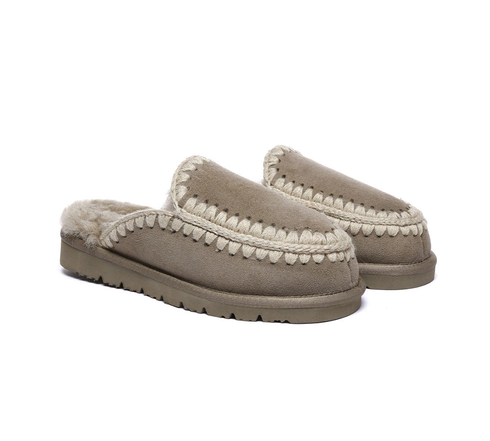 AUSTRALIAN SHEPHERD® UGG Slippers Women Sheepskin Wool Knitted Sophia