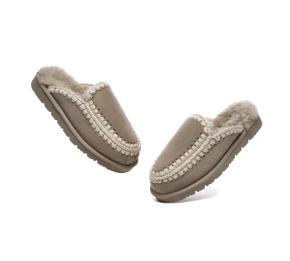 AUSTRALIAN SHEPHERD® UGG Slippers Women Sheepskin Wool Knitted Sophia