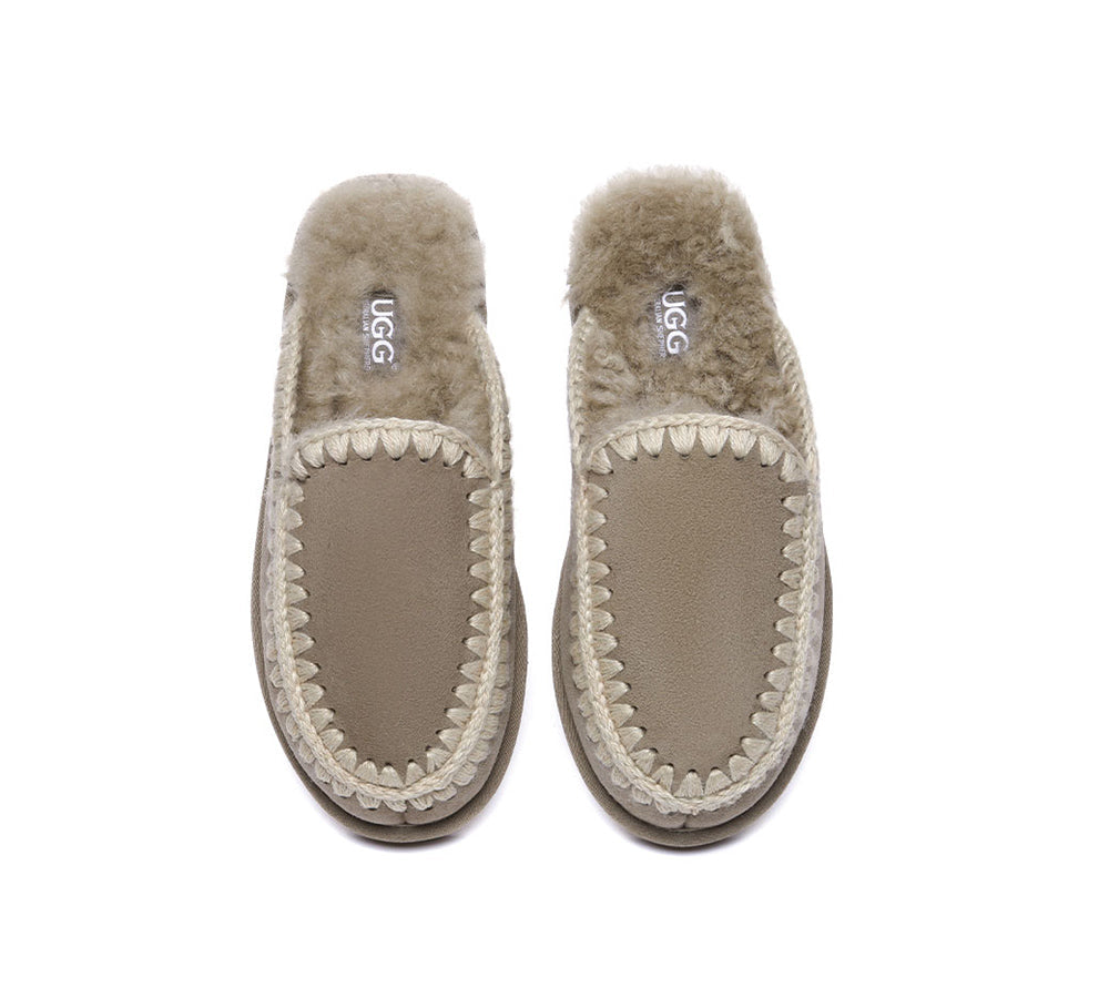 AUSTRALIAN SHEPHERD® UGG Slippers Women Sheepskin Wool Knitted Sophia