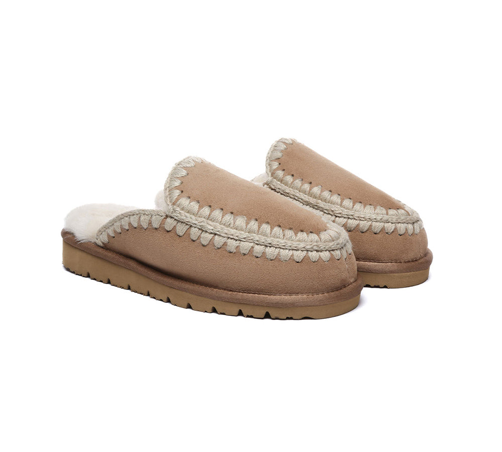 AUSTRALIAN SHEPHERD® UGG Slippers Women Sheepskin Wool Knitted Sophia