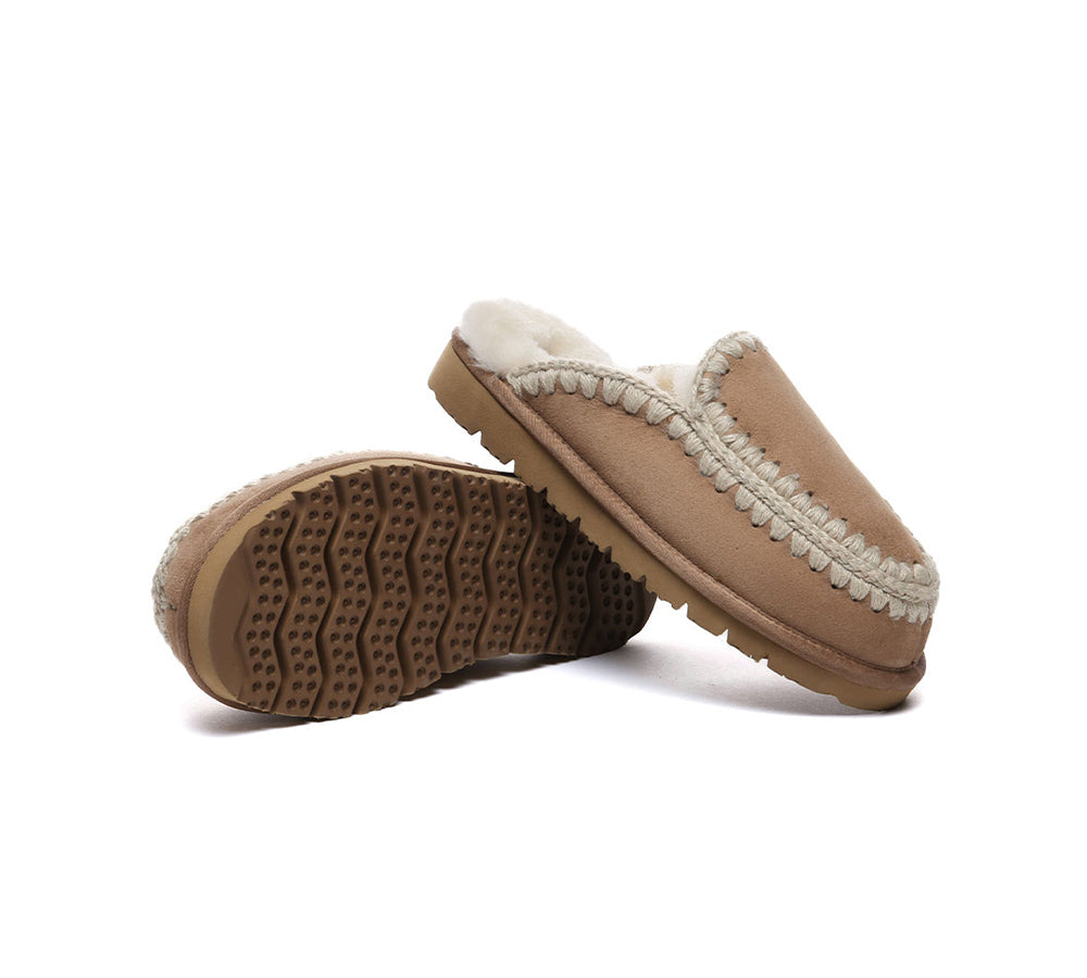 AUSTRALIAN SHEPHERD® UGG Slippers Women Sheepskin Wool Knitted Sophia