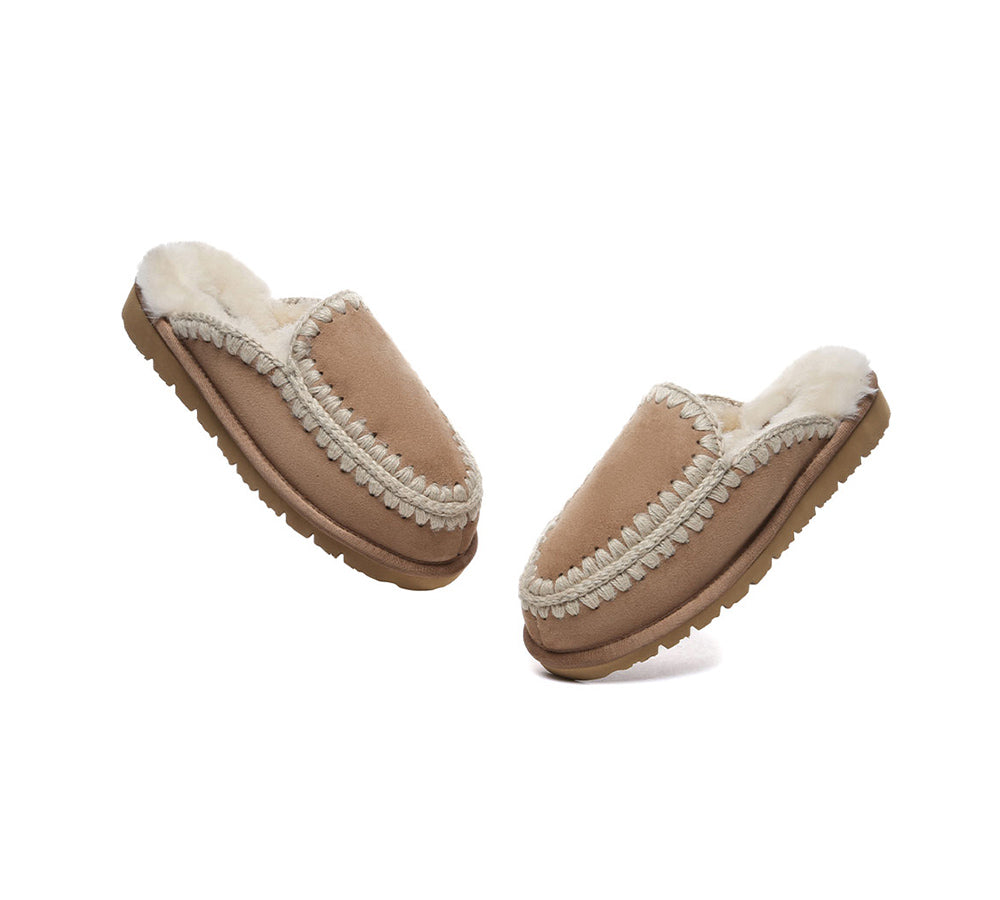 AUSTRALIAN SHEPHERD® UGG Slippers Women Sheepskin Wool Knitted Sophia