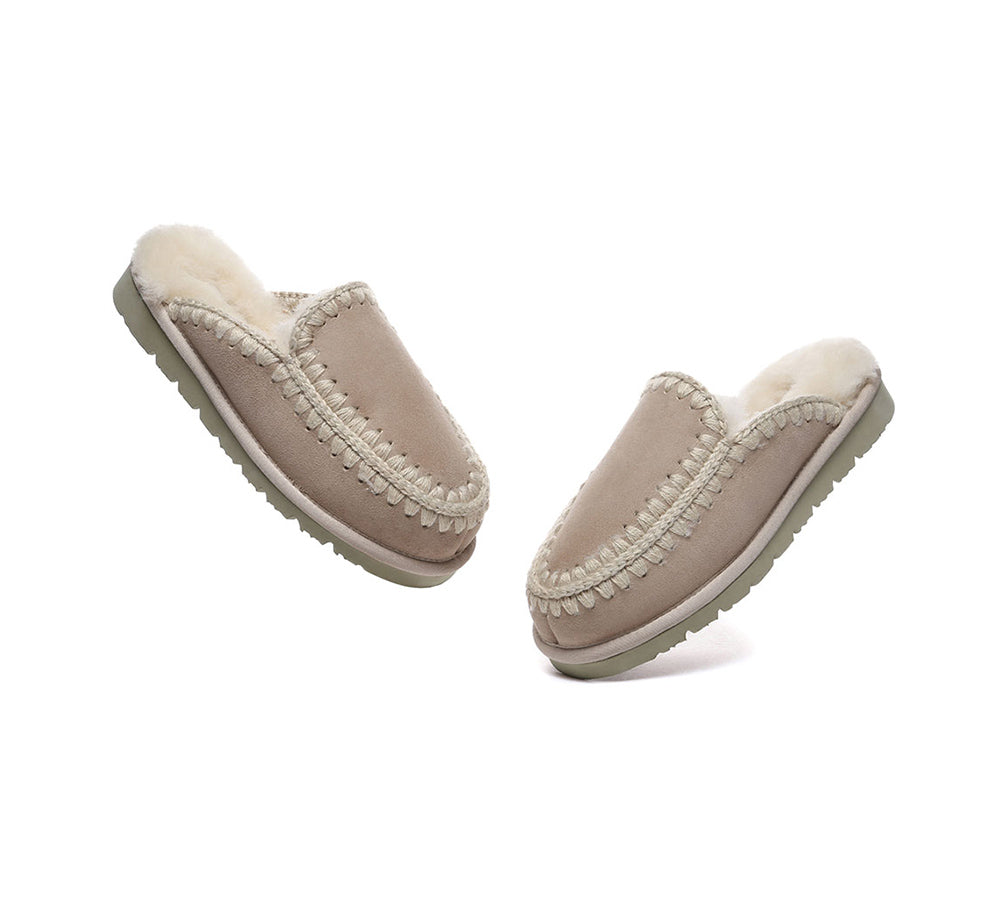 AUSTRALIAN SHEPHERD® UGG Slippers Women Sheepskin Wool Knitted Sophia