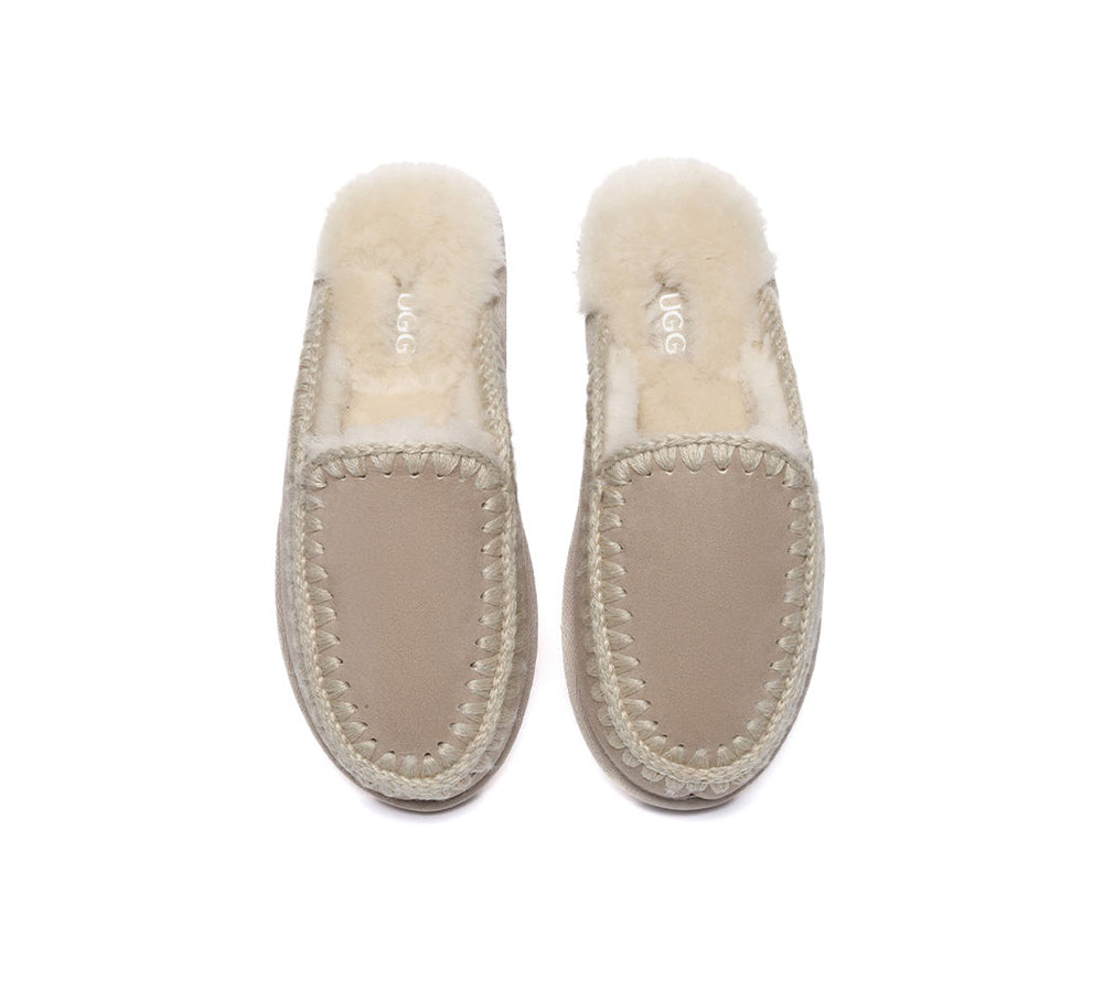 AUSTRALIAN SHEPHERD® UGG Slippers Women Sheepskin Wool Knitted Sophia