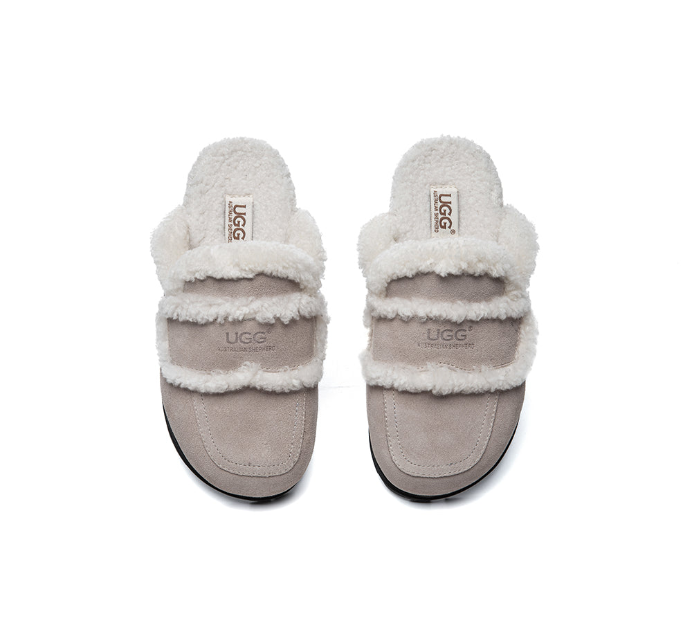 AUSTRALIAN SHEPHERD® UGG Slippers Sheepskin Wool Shearling Lined Remi