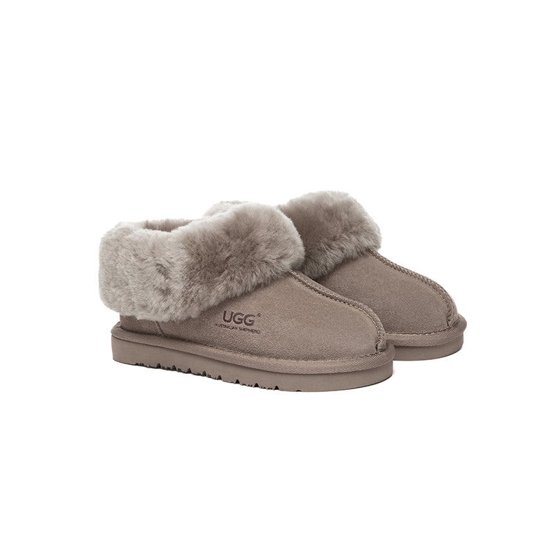 AUSTRALIAN SHEPHERD® UGG Slippers Kids Sheepskin Wool Ankle Homey