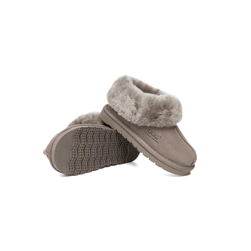 AUSTRALIAN SHEPHERD® UGG Slippers Kids Sheepskin Wool Ankle Homey