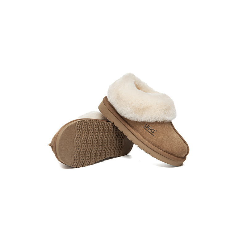 AUSTRALIAN SHEPHERD® UGG Slippers Kids Sheepskin Wool Ankle Homey