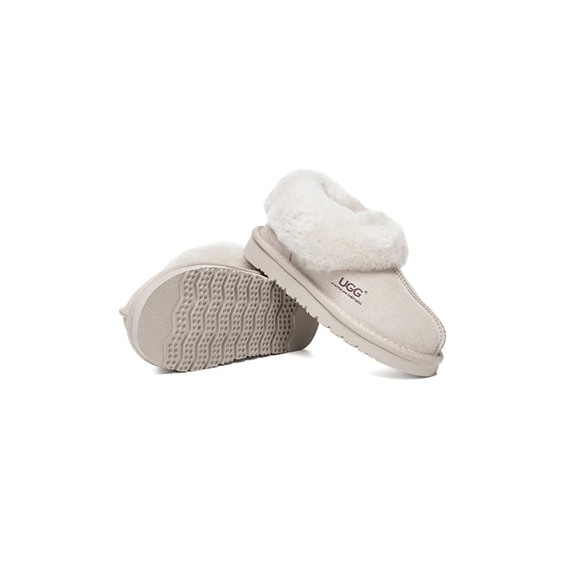 AUSTRALIAN SHEPHERD® UGG Slippers Kids Sheepskin Wool Ankle Homey