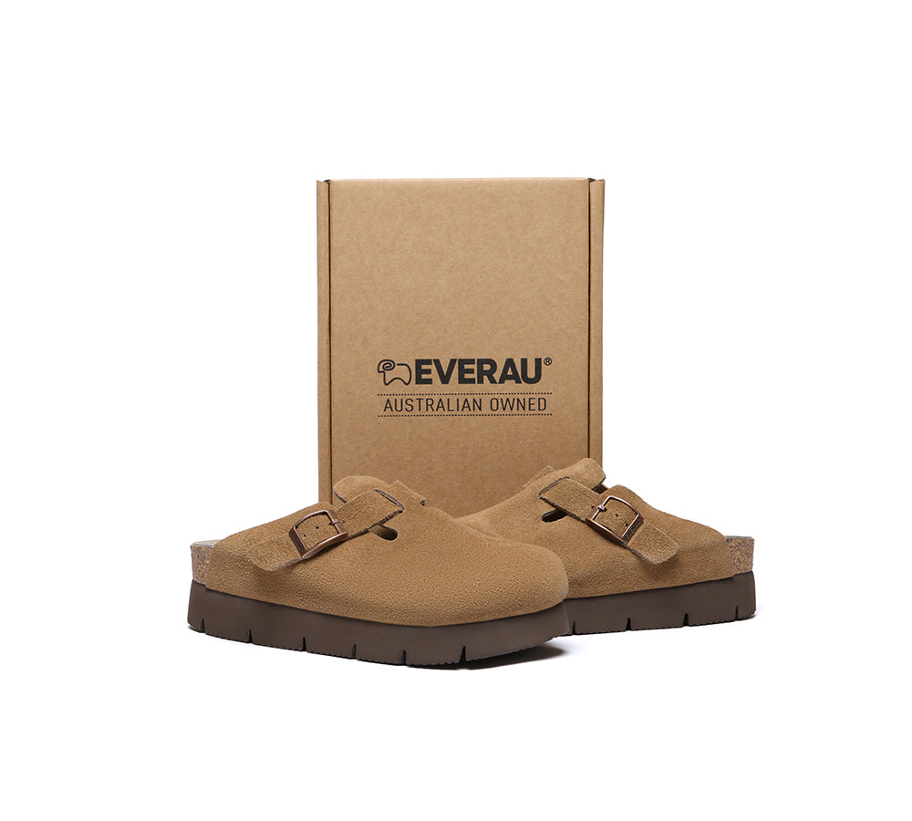 EVERAU® Adjustable Buckled Straps Slip-on Platform Sandal Slides Brooklyn