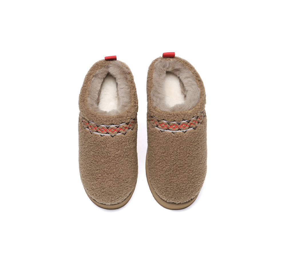 AUSTRALIAN SHEPHERD® UGG Slippers Sheepskin Wool Plush Ankle Platform Madge