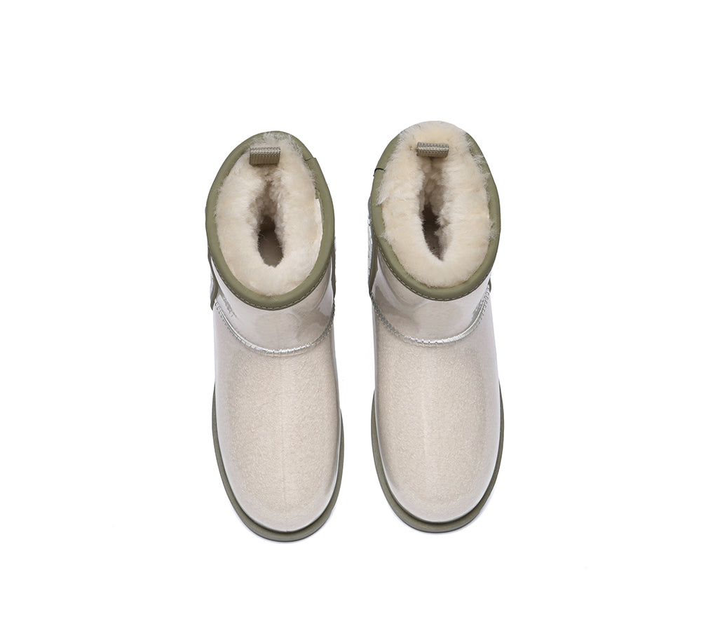 AUSTRALIAN SHEPHERD® Ugg Boots Clear Waterproof and Shearling Women Coated Classic