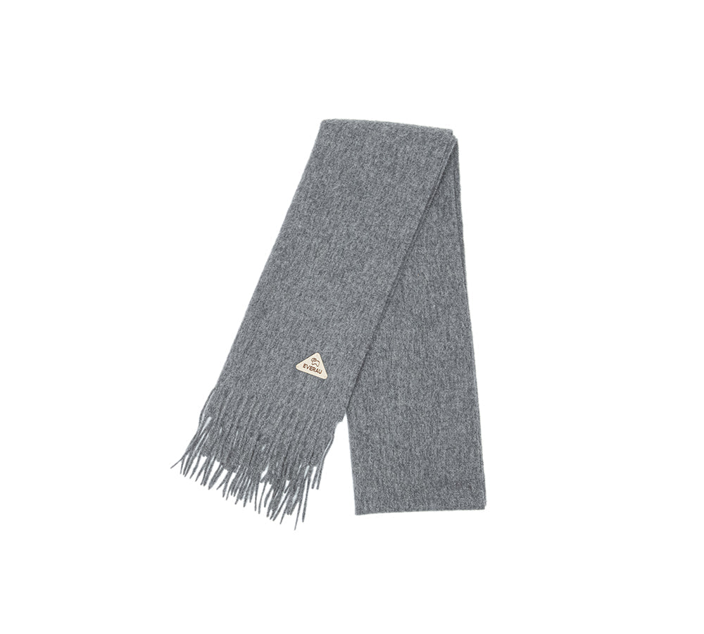 EVERAU® 100% Wool Plain Scarf Eva