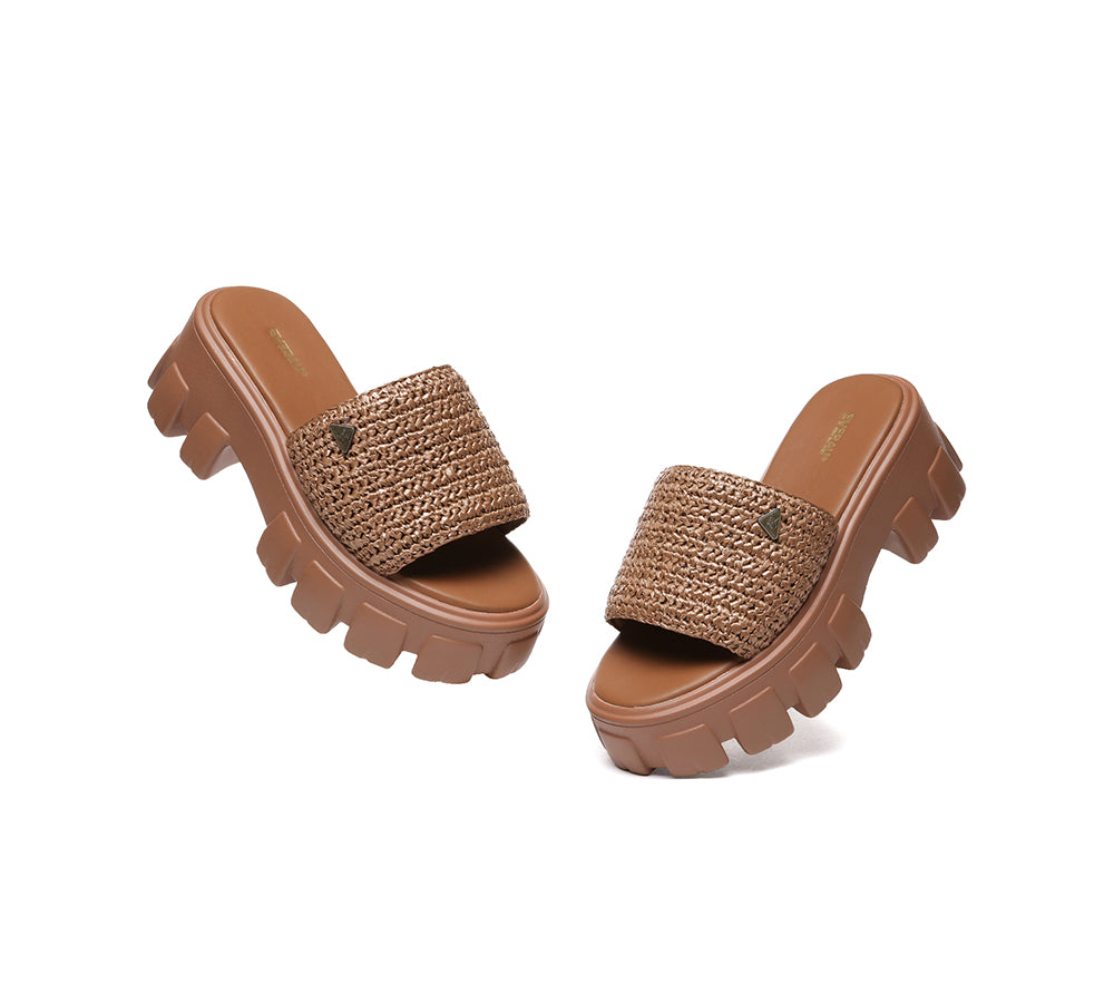 EVERAU® Women Woven Chunky Flatform Sandals