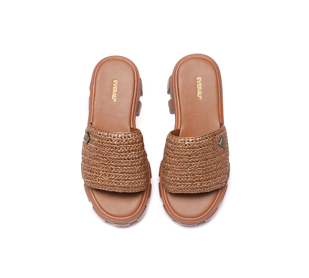 EVERAU® Women Woven Chunky Flatform Sandals