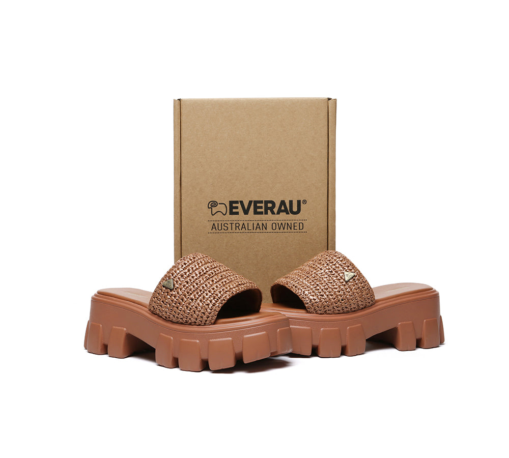 EVERAU® Women Woven Chunky Flatform Sandals