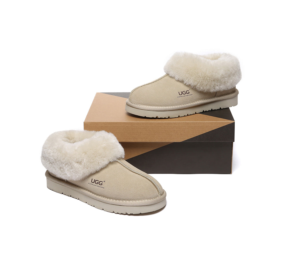 AUSTRALIAN SHEPHERD® UGG Slippers Sheepskin Wool Ankle Homey Special