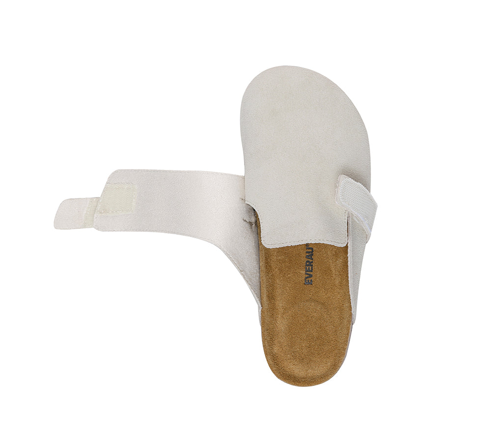 EVERAU® Double Adjustable Strap Embossed Slip-on Summer Flat Clog Slides Skyler