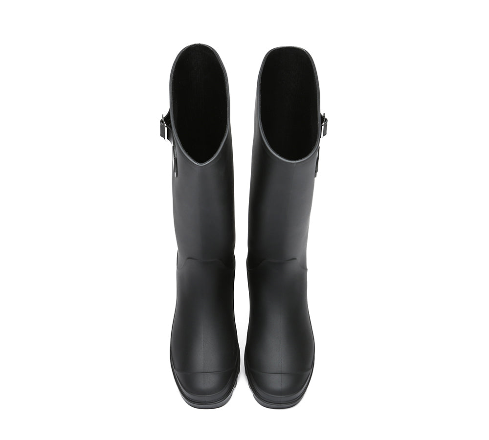 Fashion Boots - UGG Rainboots ,Tall Gumboots Women Veronica With Wool Insoles